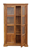 Vitrina din lemn de salcam, cu 2 usi, Chateaux Big Natural, l100xA40xH180 cm (2)