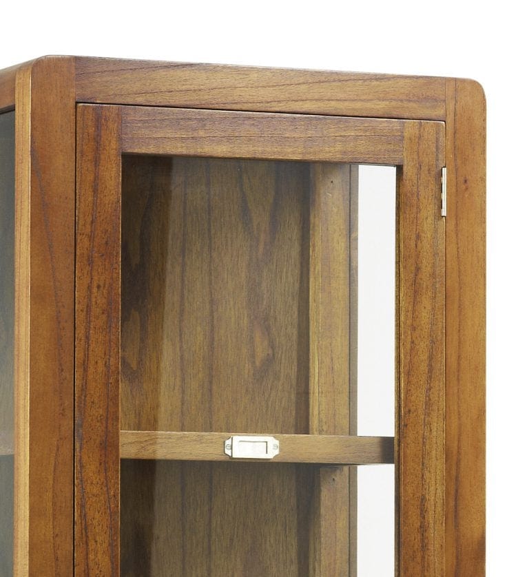 Vitrina din lemn si furnir, cu 3 sertare si 2 usi, Flash Small Nuc, l50xA40xH190 cm (2)