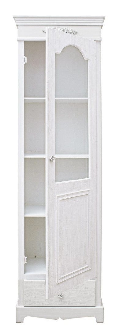Vitrina din MDF, cu 1 sertar si 1 usa, Blanc Alb, l50xA34xH170 cm (2)