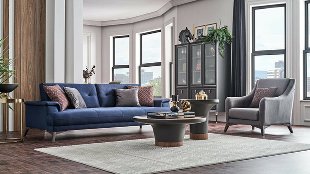 Dogtas Vitrina din pal, cu 2 usi, Lorenta Small Antracit, l45xA44,5xH180 cm