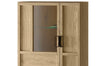 Vitrina din pal, furnir si lemn, cu 2 usi si LED inclus, Limbo 15 Small Stejar Artisan, l95xA42xH124 cm (4)