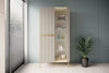 Vitrina din pal, MDF si metal, cu 2 usi, Nicole 100-2D Auriu, l100xA45xH200 cm (3)