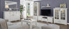 Vitrina din pal si MDF, cu 1 sertar, 1 usa si LED inclus, Evergreen EG-V11S Tall Ivoir Mat / Pin Polar, l69xA49xH201 cm (1)