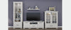Vitrina din pal si MDF, cu 1 sertar, 1 usa si LED inclus, Evergreen EG-V11S Tall Ivoir Mat / Pin Polar, l69xA49xH201 cm (2)
