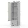 Vitrina din pal si MDF, cu 1 sertar, 1 usa si LED inclus, Evergreen EG-V11S Tall Ivoir Mat / Pin Polar, l69xA49xH201 cm (4)