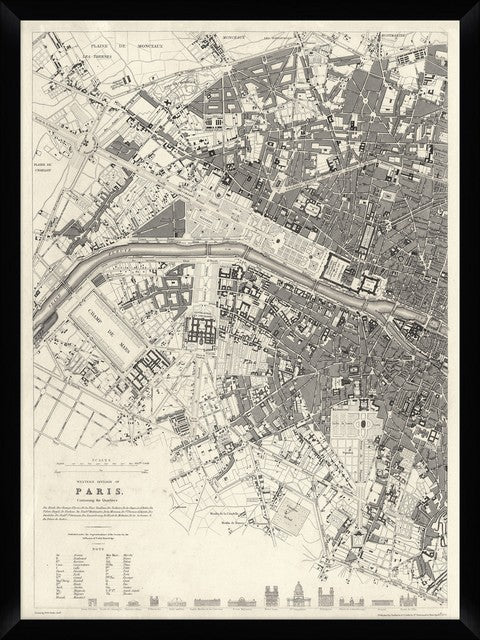Tablou 2 piese Framed Art Vintage Paris Maps (1)
