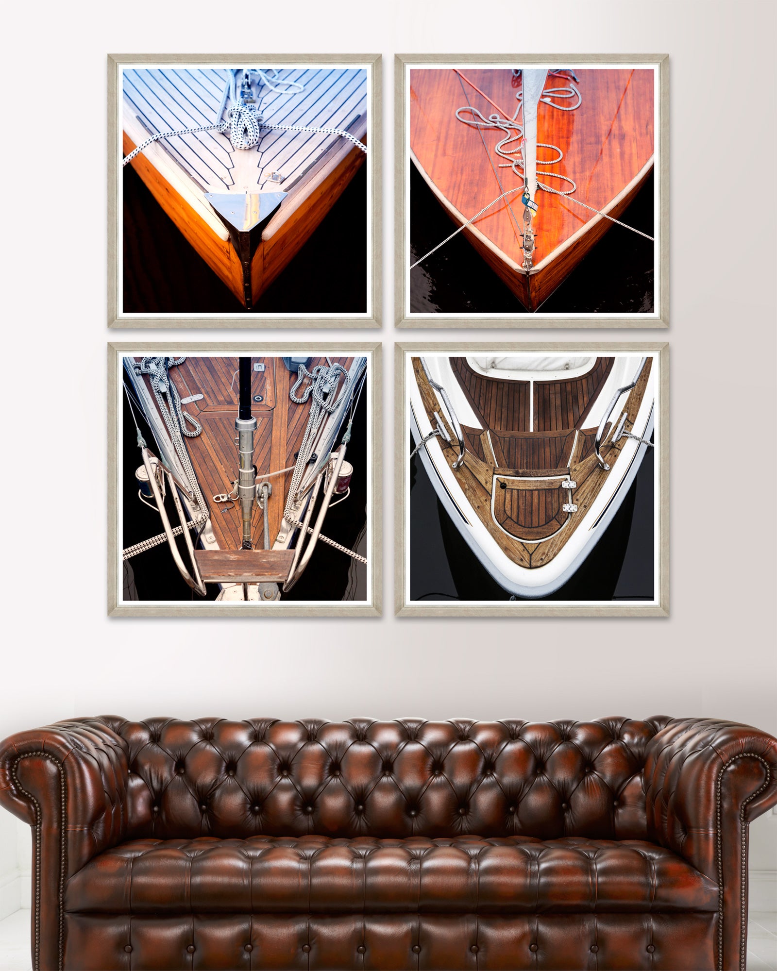 Tablou 4 piese Framed Art Wood Boat Fronts (5)