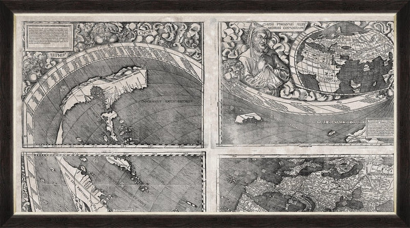Tablou 4 piese Framed Art World Map 1507 (4)