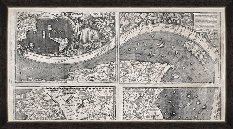 Tablou 4 piese Framed Art World Map 1507 (3)