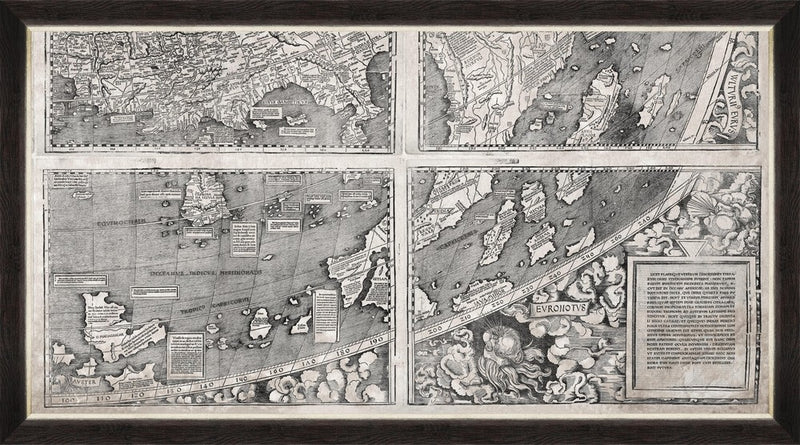Tablou 4 piese Framed Art World Map 1507 (1)